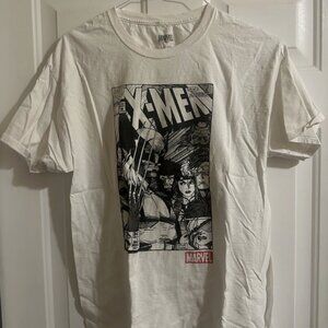 Marvel Comics Super Hero X-Men Comic Book Men's White Graphic T Shirt Size L